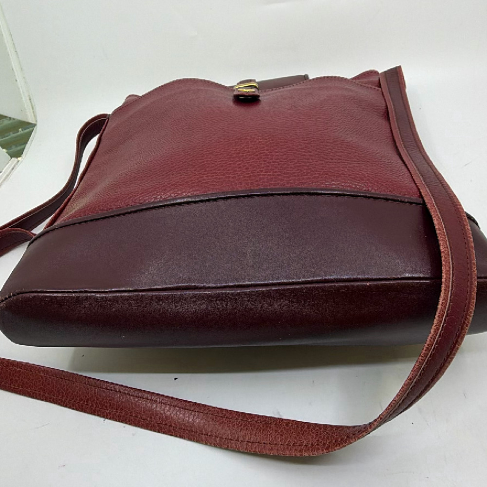 Cartier Must de Cartier Burgundy Leather Shoulder Bag - Picture 2 of 8